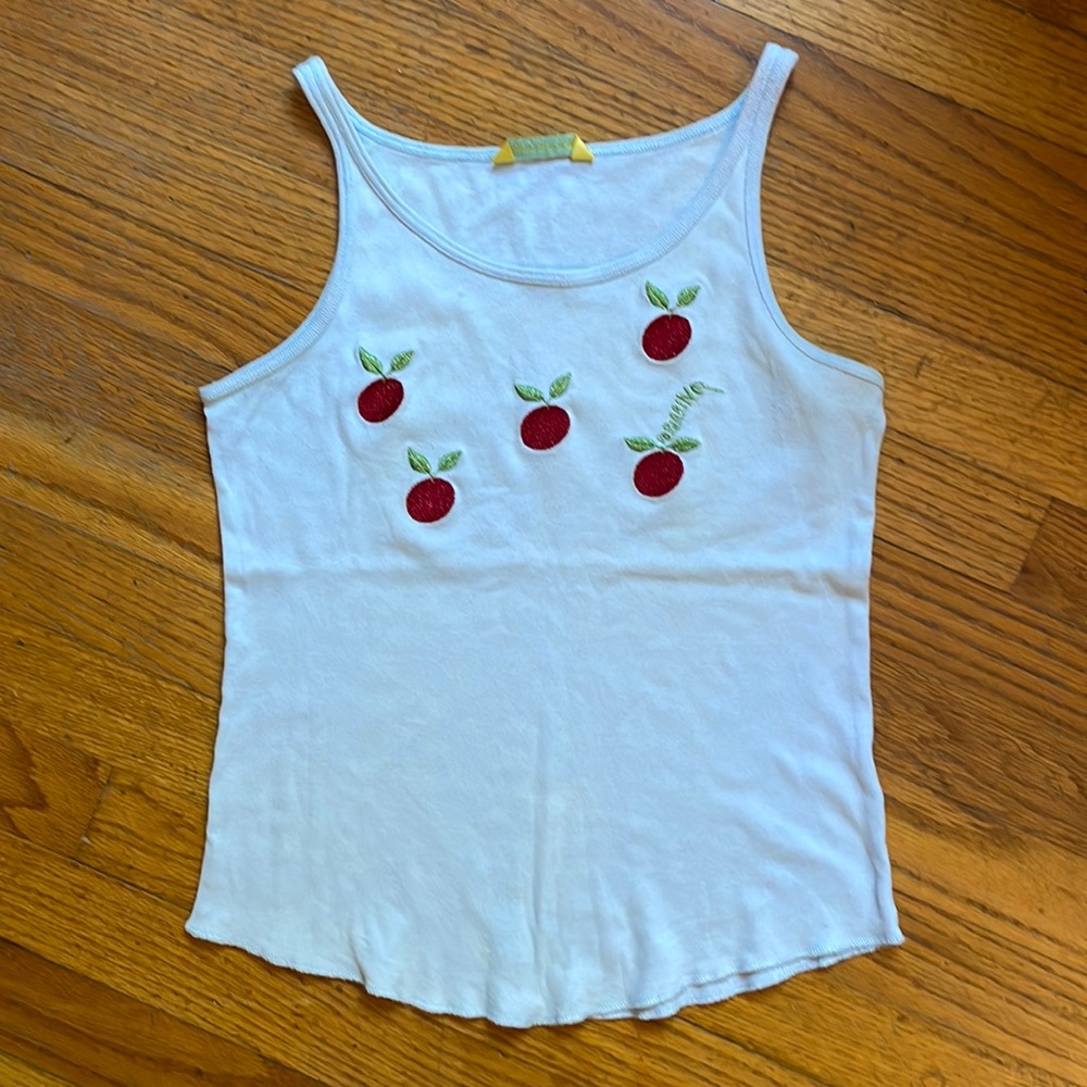 vtg Fornarina cherry tank top